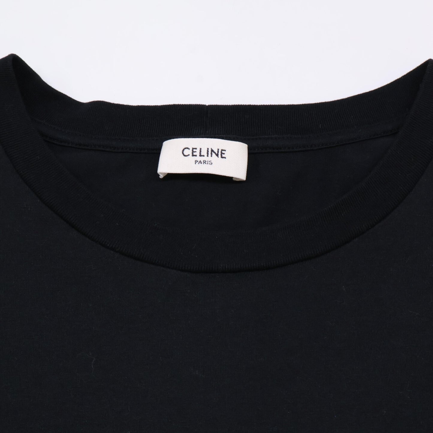 CELINE セリーヌ 2X15M671Q ﾌﾞﾗｯｸ ｸﾗｯｸﾛｺﾞｽﾄｰﾝﾃﾞｻﾞｲﾝTｼｬﾂ トップス Ｓ