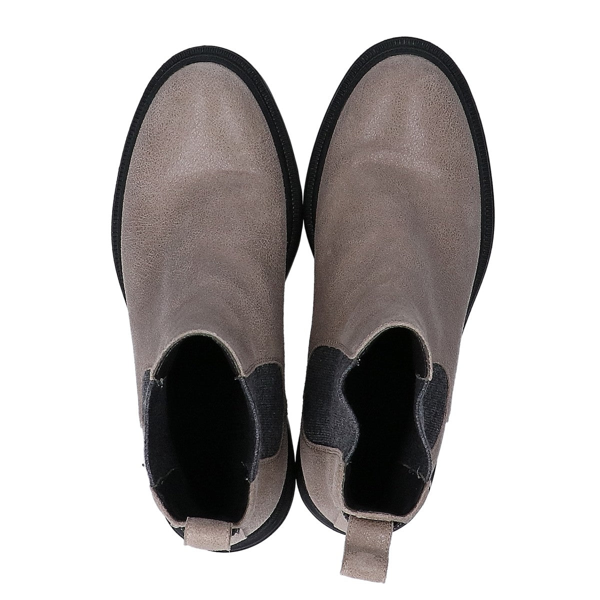 BRUNELLO CUCINELLI ブルネロクチネリ ｸﾞﾚｰ ｽｴｰﾄﾞ ﾓﾆｰﾚ装飾 ｻｲﾄﾞｺﾞｱﾌﾞｰﾂ シューズ 37