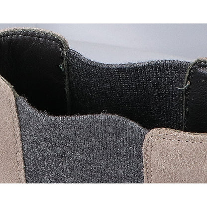 BRUNELLO CUCINELLI ブルネロクチネリ ｸﾞﾚｰ ｽｴｰﾄﾞ ﾓﾆｰﾚ装飾 ｻｲﾄﾞｺﾞｱﾌﾞｰﾂ シューズ 37