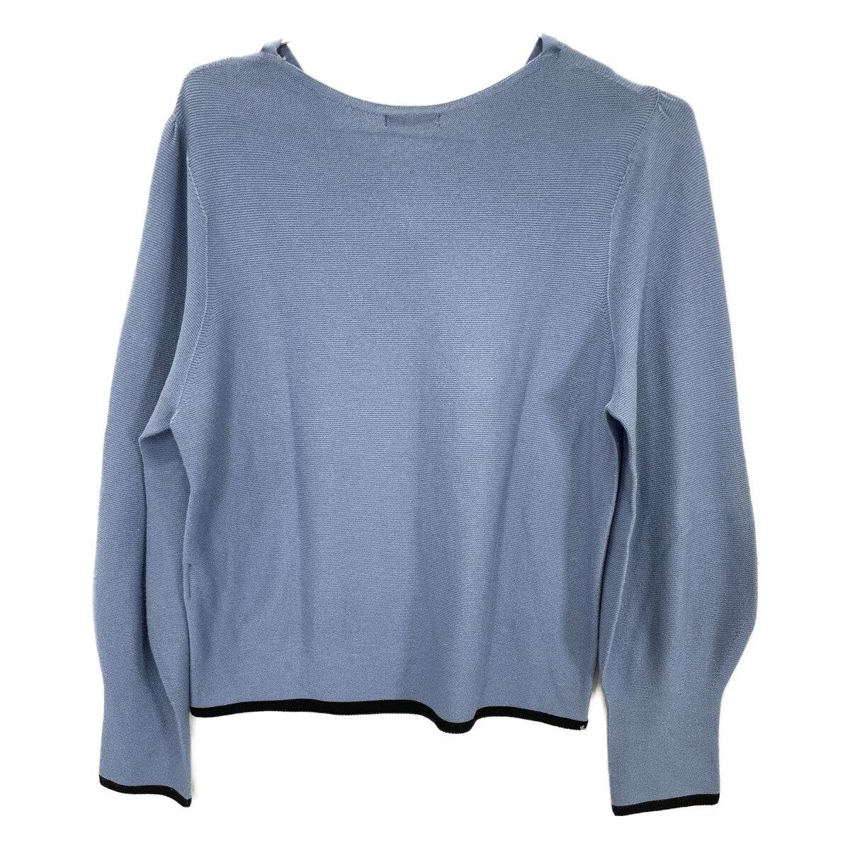 TO BE CHIC トゥービーシック 22年 ﾌﾞﾙｰ ﾚｰﾖﾝﾎﾟﾘｴｽﾃﾙ ﾌﾟﾙｵｰﾊﾞｰﾆｯﾄ ｾｯﾄｱｯﾌﾟ スーツ セットアップ 42