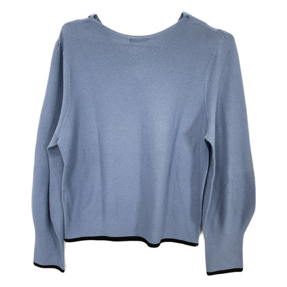 TO BE CHIC トゥービーシック 22年 ﾌﾞﾙｰ ﾚｰﾖﾝﾎﾟﾘｴｽﾃﾙ ﾌﾟﾙｵｰﾊﾞｰﾆｯﾄ ｾｯﾄｱｯﾌﾟ スーツ セットアップ 42