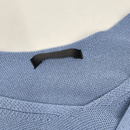 TO BE CHIC トゥービーシック 22年 ﾌﾞﾙｰ ﾚｰﾖﾝﾎﾟﾘｴｽﾃﾙ ﾌﾟﾙｵｰﾊﾞｰﾆｯﾄ ｾｯﾄｱｯﾌﾟ スーツ セットアップ 42