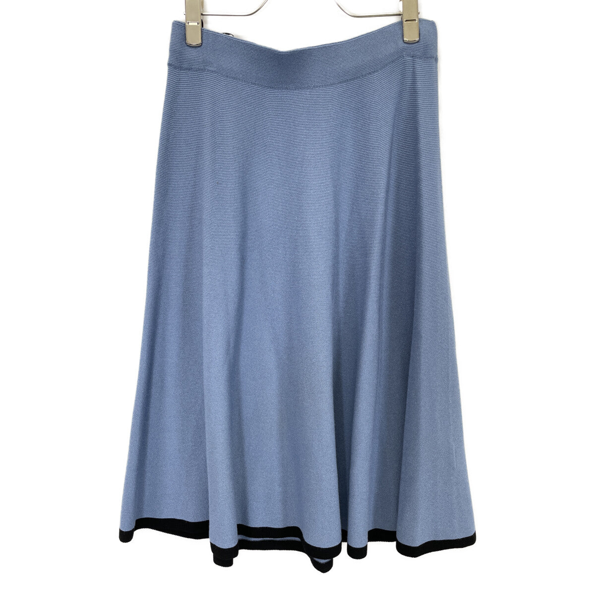 TO BE CHIC トゥービーシック 22年 ﾌﾞﾙｰ ﾚｰﾖﾝﾎﾟﾘｴｽﾃﾙ ﾌﾟﾙｵｰﾊﾞｰﾆｯﾄ ｾｯﾄｱｯﾌﾟ スーツ セットアップ 42