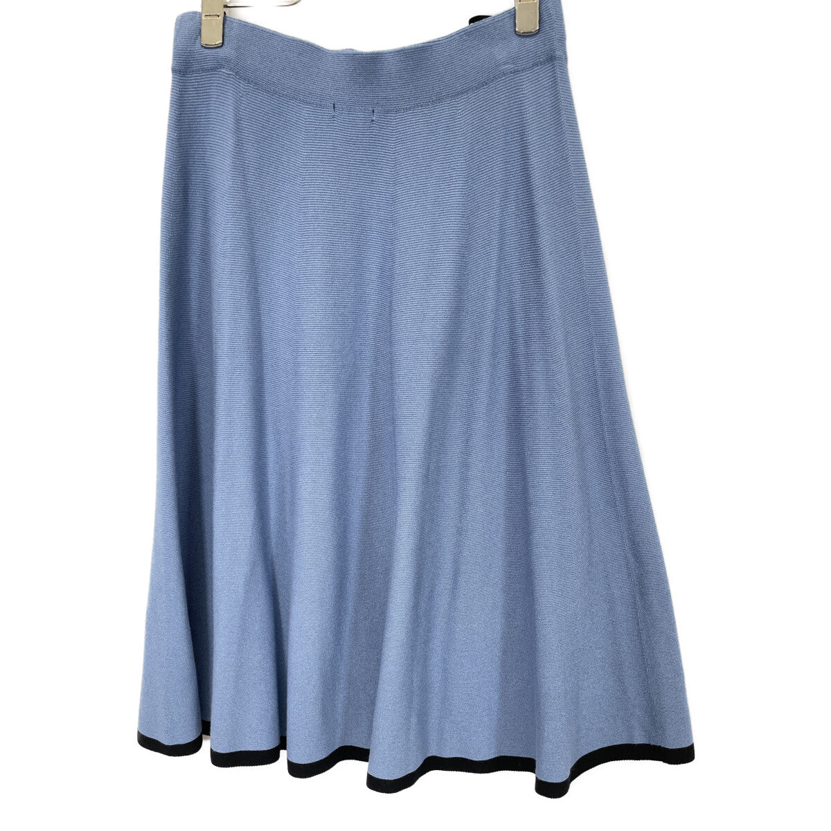 TO BE CHIC トゥービーシック 22年 ﾌﾞﾙｰ ﾚｰﾖﾝﾎﾟﾘｴｽﾃﾙ ﾌﾟﾙｵｰﾊﾞｰﾆｯﾄ ｾｯﾄｱｯﾌﾟ スーツ セットアップ 42