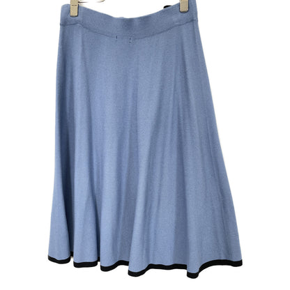 TO BE CHIC トゥービーシック 22年 ﾌﾞﾙｰ ﾚｰﾖﾝﾎﾟﾘｴｽﾃﾙ ﾌﾟﾙｵｰﾊﾞｰﾆｯﾄ ｾｯﾄｱｯﾌﾟ スーツ セットアップ 42