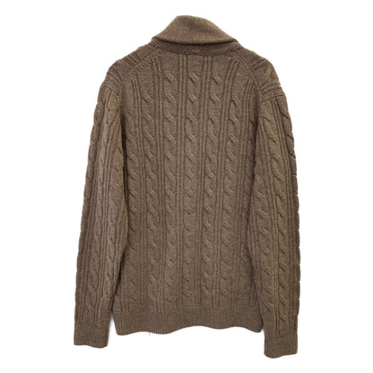 MACKINTOSH マッキントッシュ ﾌﾞﾗｳﾝ ｶｼﾐｱ混 ｹｰﾌﾞﾙ編ｼｮｰﾙｶﾗｰﾆｯﾄｶｰﾃﾞｨｶﾞﾝ トップス L