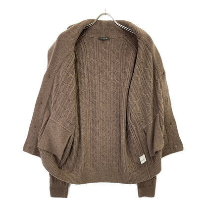 MACKINTOSH マッキントッシュ ﾌﾞﾗｳﾝ ｶｼﾐｱ混 ｹｰﾌﾞﾙ編ｼｮｰﾙｶﾗｰﾆｯﾄｶｰﾃﾞｨｶﾞﾝ トップス L