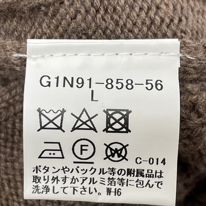 MACKINTOSH マッキントッシュ ﾌﾞﾗｳﾝ ｶｼﾐｱ混 ｹｰﾌﾞﾙ編ｼｮｰﾙｶﾗｰﾆｯﾄｶｰﾃﾞｨｶﾞﾝ トップス L