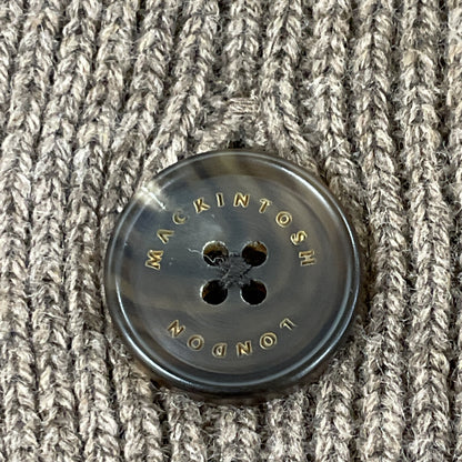 MACKINTOSH マッキントッシュ ﾌﾞﾗｳﾝ ｶｼﾐｱ混 ｹｰﾌﾞﾙ編ｼｮｰﾙｶﾗｰﾆｯﾄｶｰﾃﾞｨｶﾞﾝ トップス L