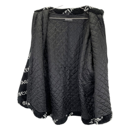 BALENCIAGA バレンシアガ ﾌﾞﾗｯｸ Allover Logo Fluffy Zip-Up Jacket ジャケット 44