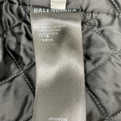 BALENCIAGA バレンシアガ ﾌﾞﾗｯｸ Allover Logo Fluffy Zip-Up Jacket ジャケット 44
