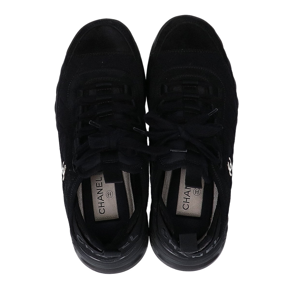 CHANEL シャネル G38501 ココマーク マトラッセ キルティング スエード スニーカー シューズ 36