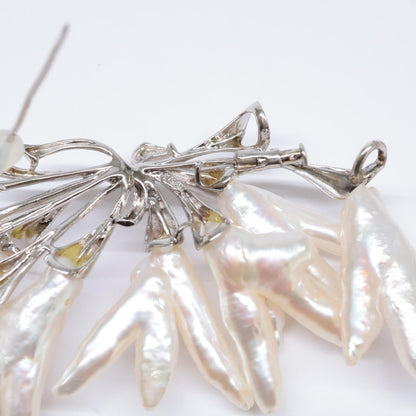 SV925 SV925 SV925 デザイン パール ブローチ