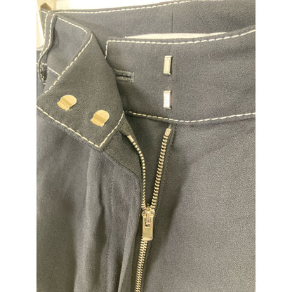 STELLA McCARTNEY ステラマッカートニー 603213 ﾌﾞﾗｯｸ ｽﾃｯﾁ ﾌﾟﾘｰﾂ ﾊﾟﾝﾂ ボトムス 36