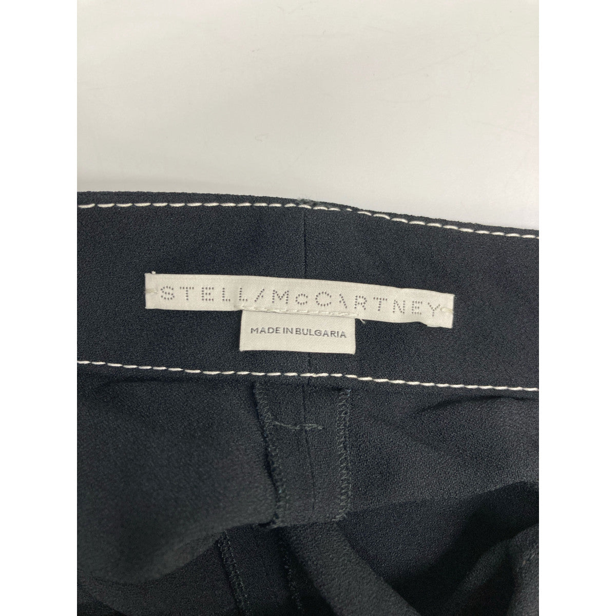 STELLA McCARTNEY ステラマッカートニー 603213 ﾌﾞﾗｯｸ ｽﾃｯﾁ ﾌﾟﾘｰﾂ ﾊﾟﾝﾂ ボトムス 36