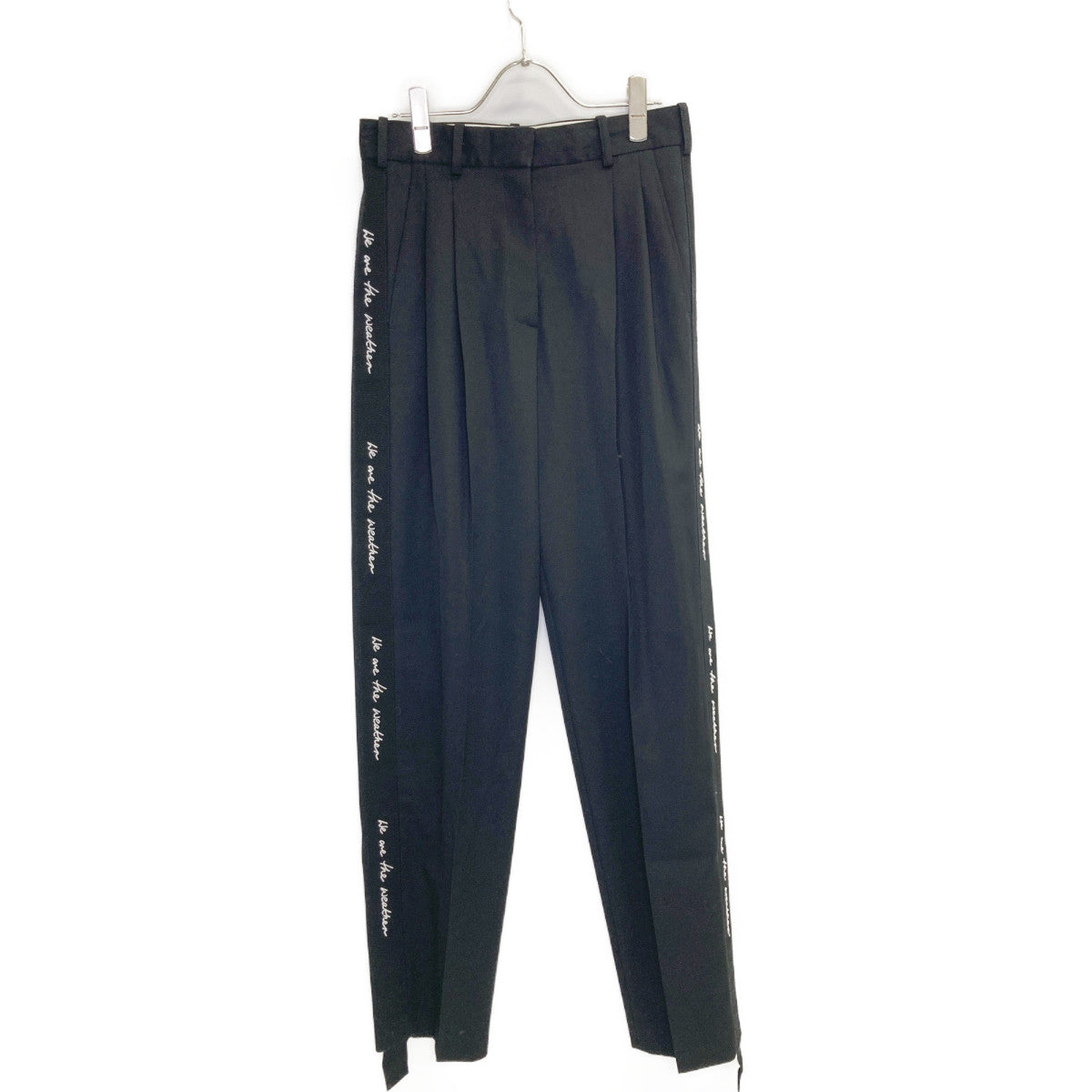 STELLA McCARTNEY ステラマッカートニー 【WE ARE THE WEATHER】ブラック サイドライン スラックスパンツ ボトムス 38