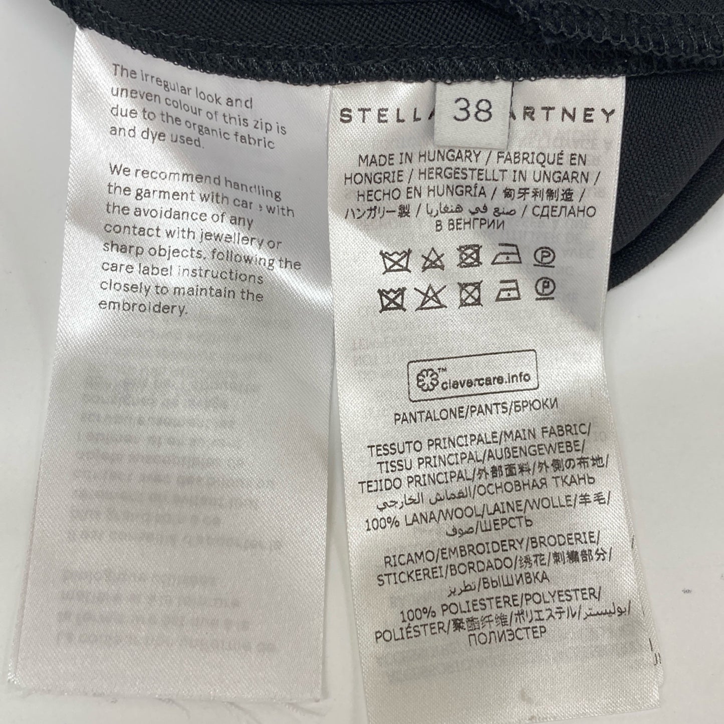 STELLA McCARTNEY ステラマッカートニー 【WE ARE THE WEATHER】ブラック サイドライン スラックスパンツ ボトムス 38