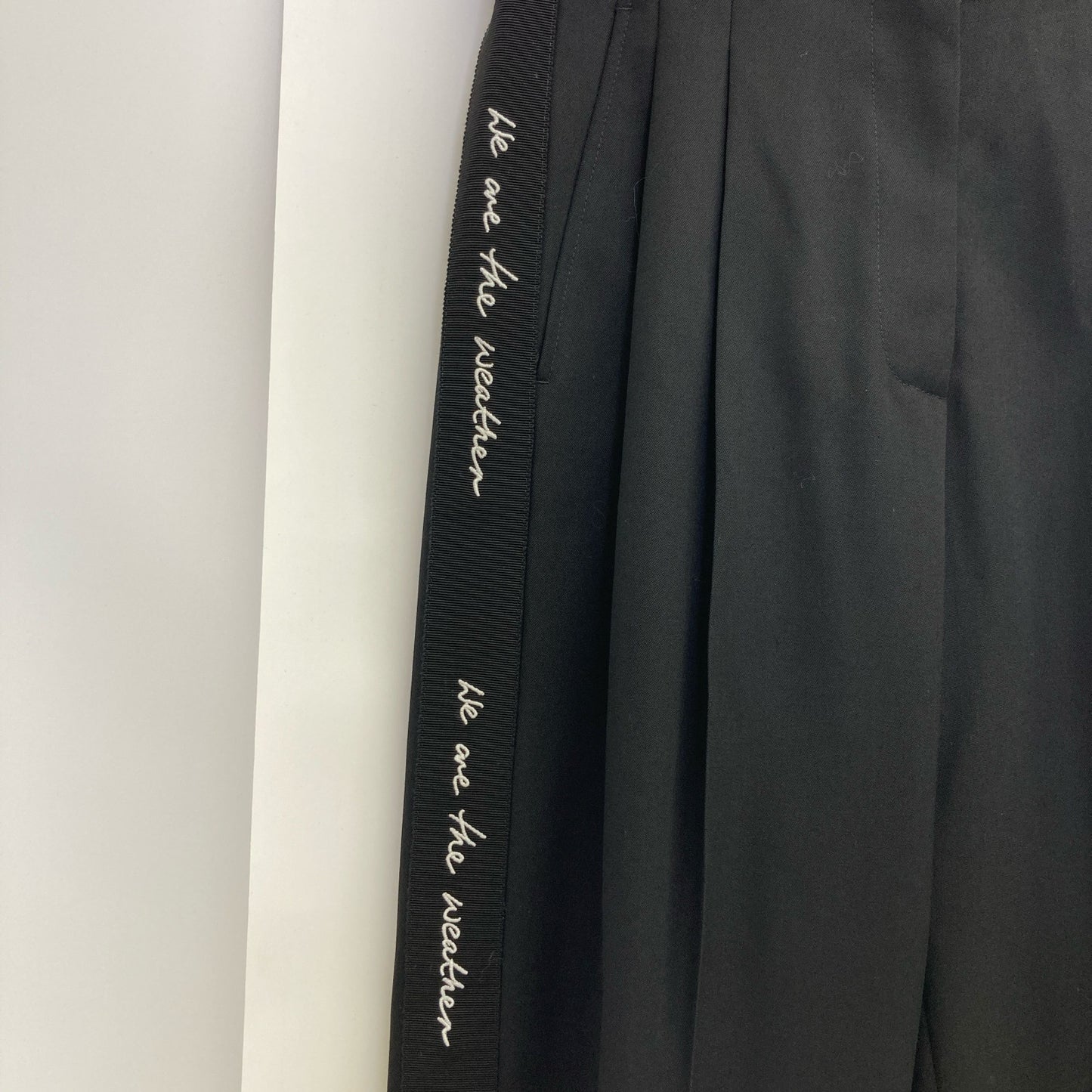 STELLA McCARTNEY ステラマッカートニー 【WE ARE THE WEATHER】ブラック サイドライン スラックスパンツ ボトムス 38