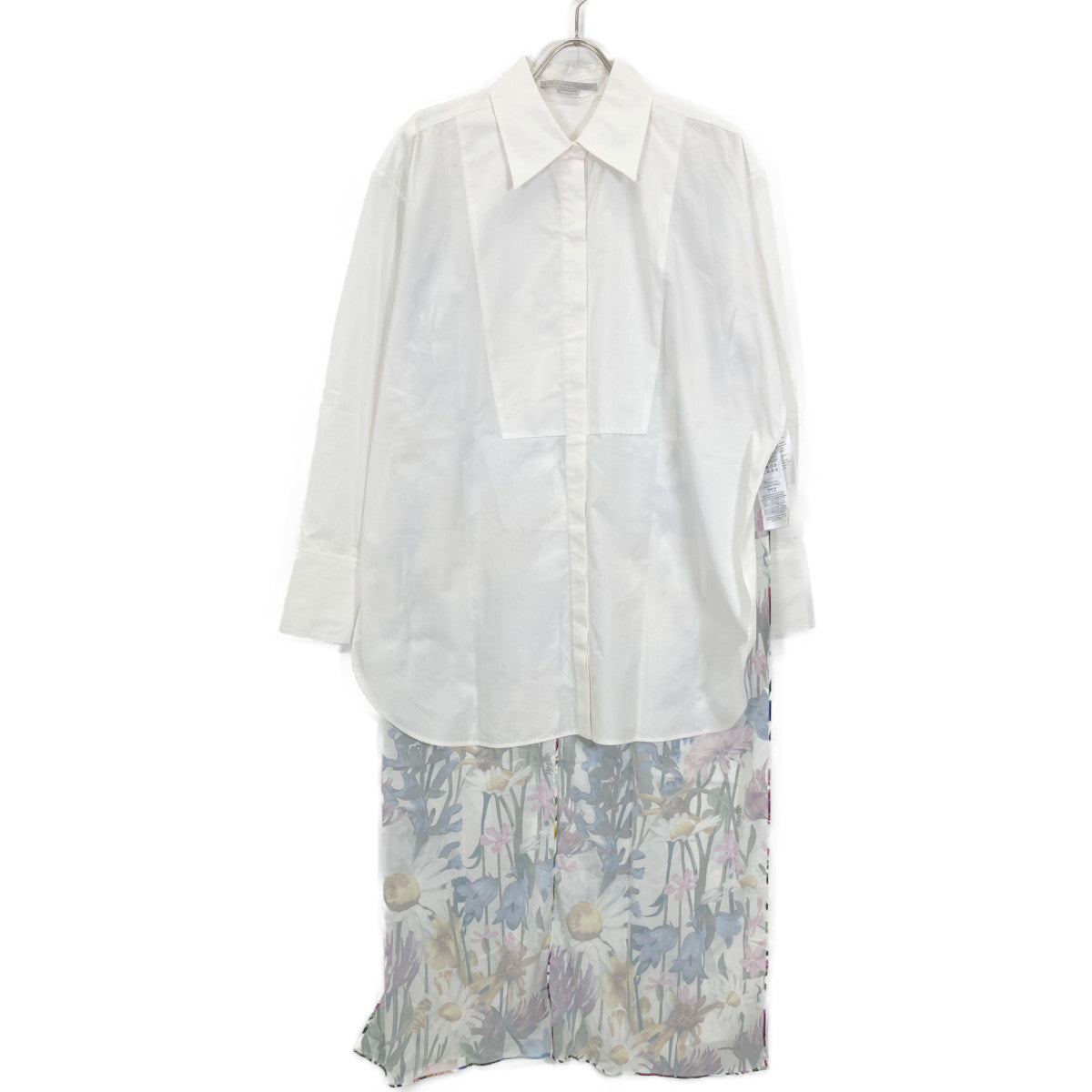 STELLA McCARTNEY ステラマッカートニー 22年 ﾎﾜｲ ﾌﾛｰﾗﾙ柄 長袖ｼｬﾂ 620031 トップス 36