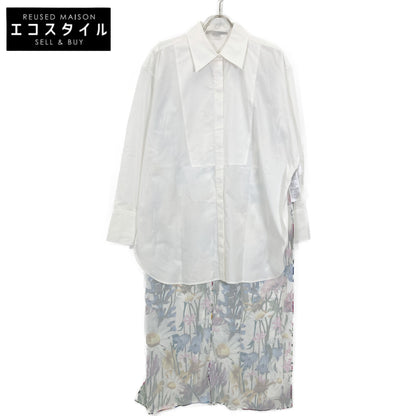 STELLA McCARTNEY ステラマッカートニー 22年 ﾎﾜｲ ﾌﾛｰﾗﾙ柄 長袖ｼｬﾂ 620031 トップス 36