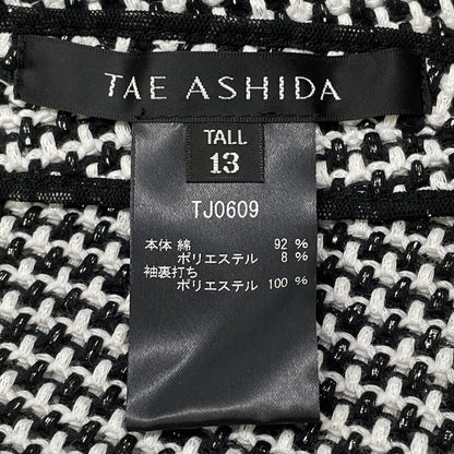 TAE ASHIDA タエアシダ ブラック×ホワイト ツイード ジャケット TJ0609 ジャケット 13