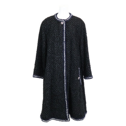 CHANEL シャネル 22AW P73170V64561 ビジューボタン ツイード ロング コート 36