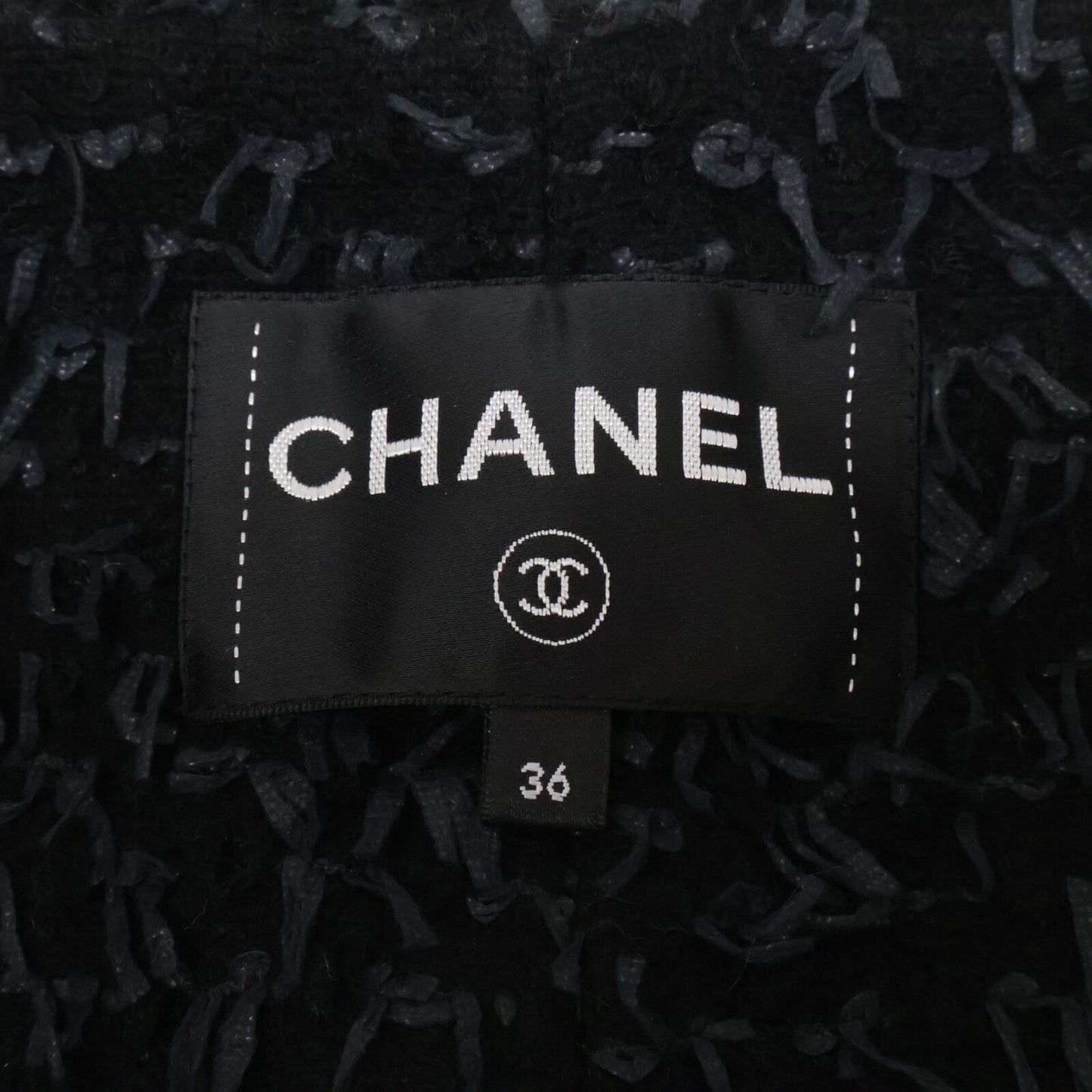 CHANEL シャネル 22AW P73170V64561 ビジューボタン ツイード ロング コート 36