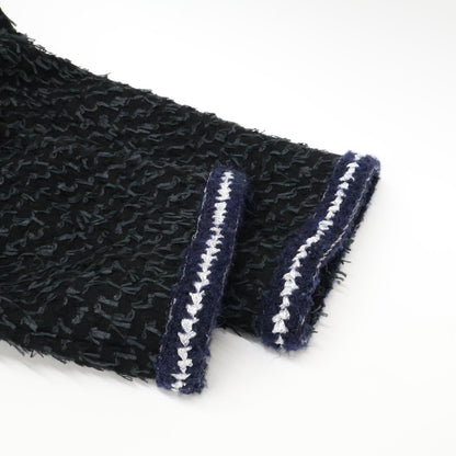 CHANEL シャネル 22AW P73170V64561 ビジューボタン ツイード ロング コート 36