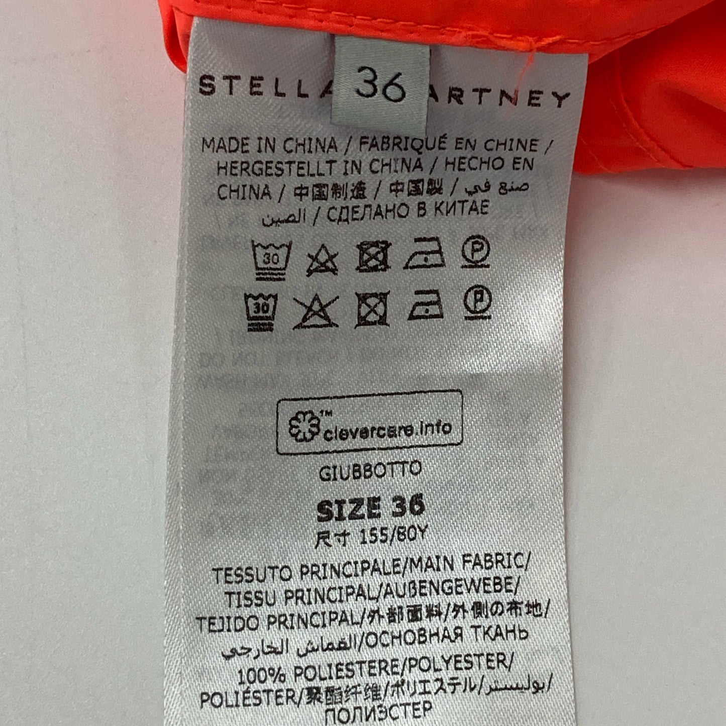 STELLA McCARTNEY ステラマッカートニー ｵﾚﾝｼﾞ 603224 ｼﾞｬｲﾗｼﾞｬｹｯﾄ ジャケット 36