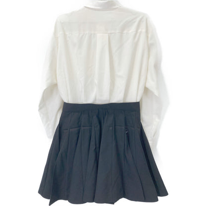 sacai サカイ ﾎﾜｲﾄ×ﾌﾞﾗｯｸ 22-06036 ﾄﾞｯｷﾝｸﾞﾄﾞﾚｽ ワンピース 2