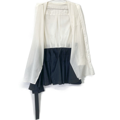 sacai サカイ ﾎﾜｲﾄ×ﾌﾞﾗｯｸ 22-06036 ﾄﾞｯｷﾝｸﾞﾄﾞﾚｽ ワンピース 2