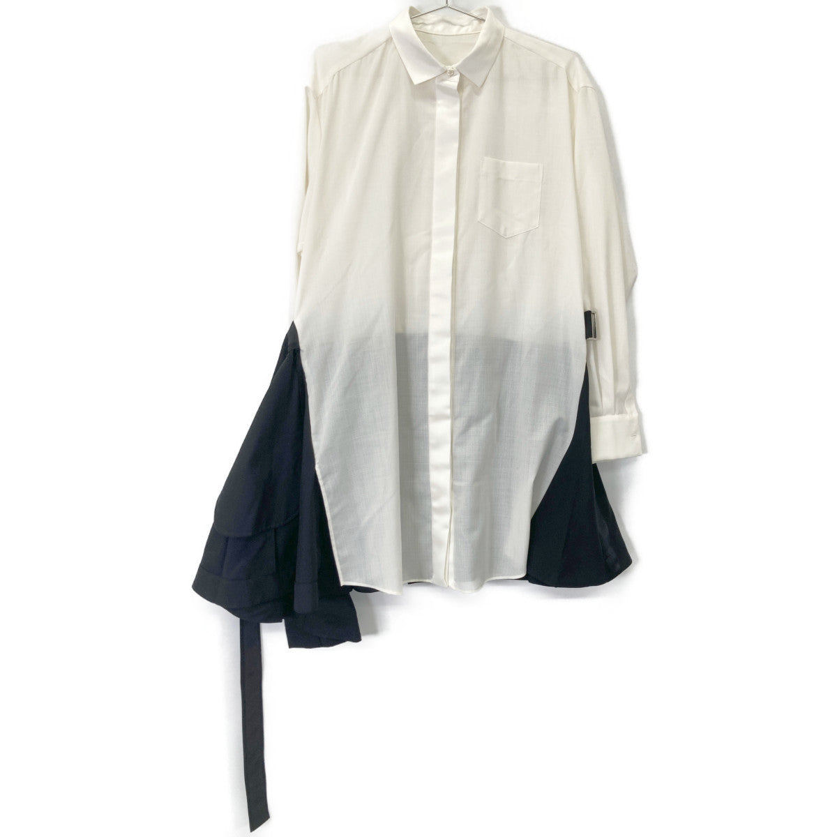 sacai サカイ ﾎﾜｲﾄ×ﾌﾞﾗｯｸ 22-06036 ﾄﾞｯｷﾝｸﾞﾄﾞﾚｽ ワンピース 2