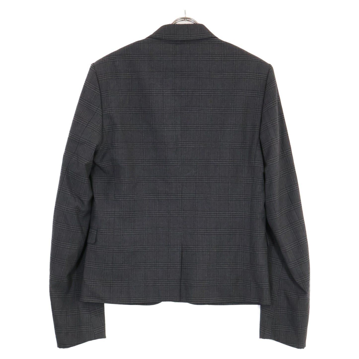 Dior HOMME ディオールオム ｸﾞﾚｰ 8H3170480746 ﾁｪｯｸ ｾｯﾄｱｯﾌﾟ ｴﾃﾞｨ期 スーツ セットアップ 44