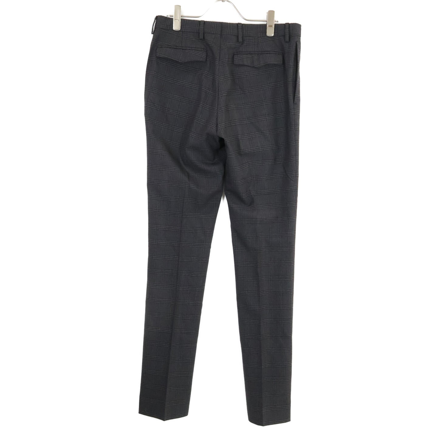 Dior HOMME ディオールオム ｸﾞﾚｰ 8H3170480746 ﾁｪｯｸ ｾｯﾄｱｯﾌﾟ ｴﾃﾞｨ期 スーツ セットアップ 44