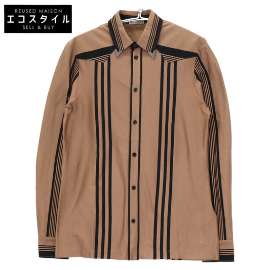 BOTTEGA VENETA ボッテガヴェネタ ﾌﾞﾗｳﾝ 50924 ｽﾄﾗｲﾌﾟ ｳｴｽﾀﾝｼｬﾂ トップス 46