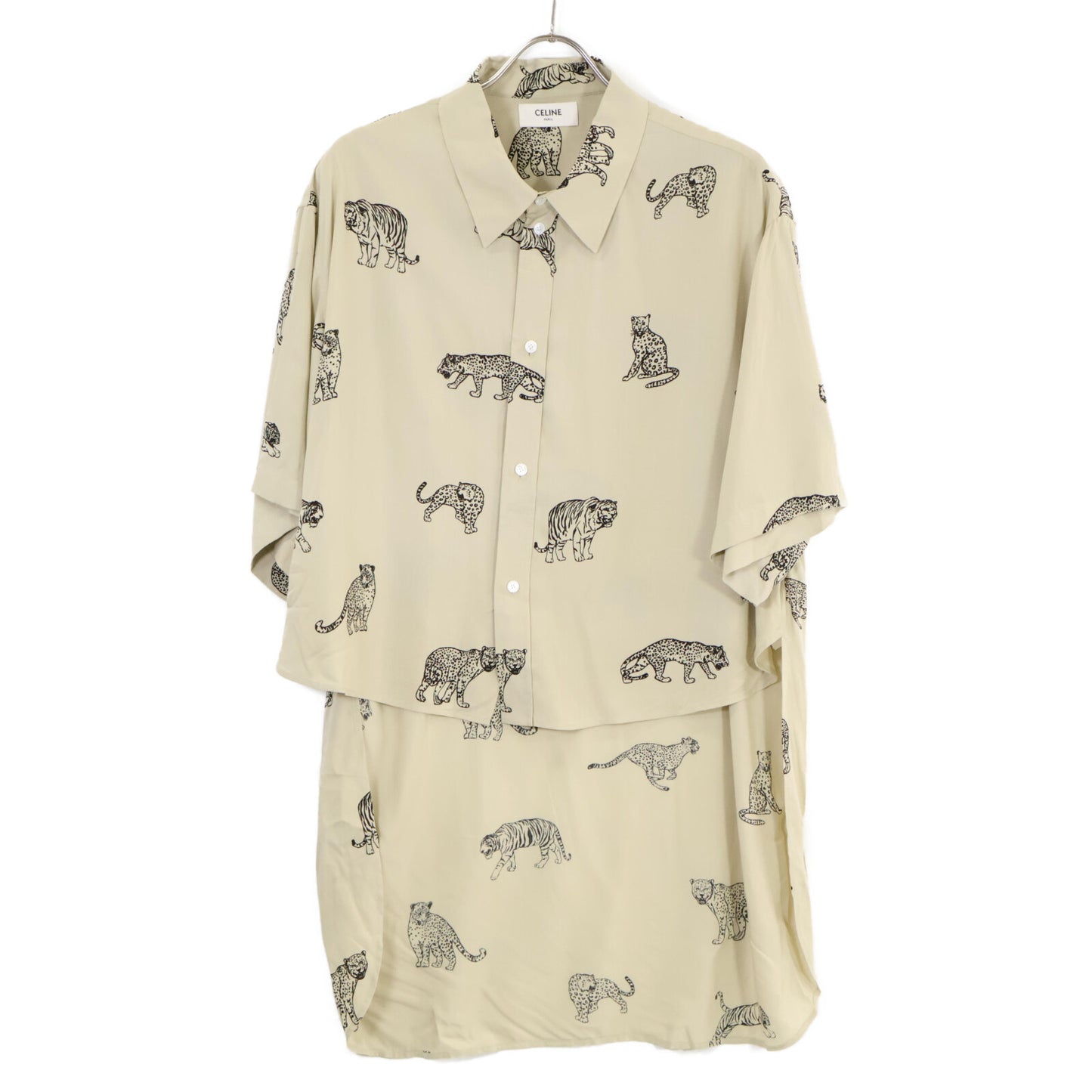 CELINE セリーヌ 【国内正規】2C708362Q フィーラインプリント ルーズテイルコート 半袖シャツ/ トップス 38