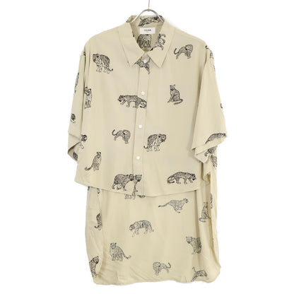 CELINE セリーヌ 【国内正規】2C708362Q フィーラインプリント ルーズテイルコート 半袖シャツ/ トップス 38