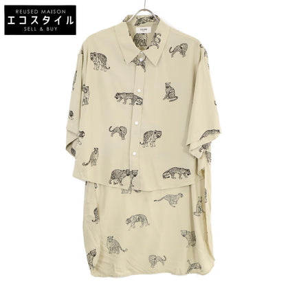 CELINE セリーヌ 【国内正規】2C708362Q フィーラインプリント ルーズテイルコート 半袖シャツ/ トップス 38