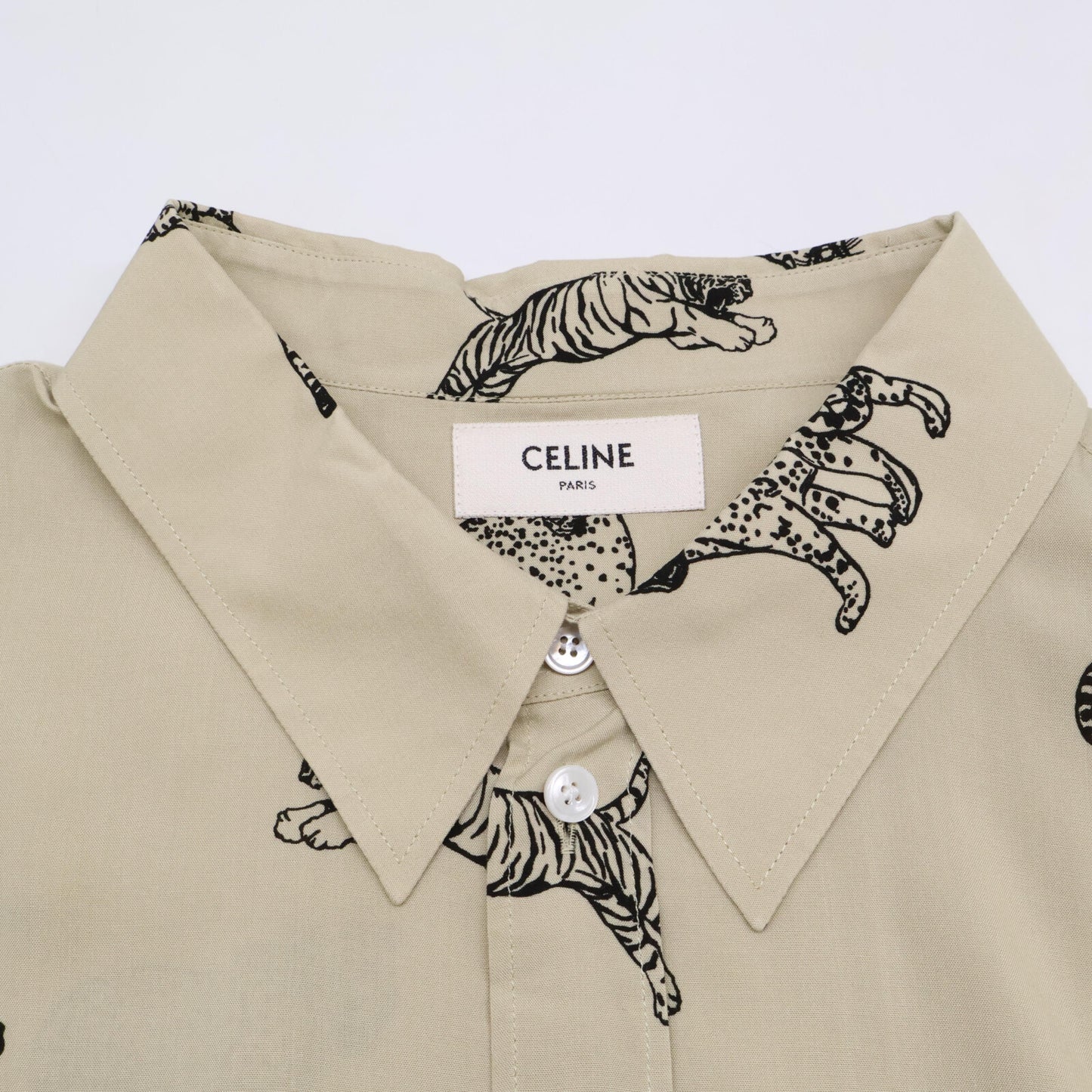 CELINE セリーヌ 【国内正規】2C708362Q フィーラインプリント ルーズテイルコート 半袖シャツ/ トップス 38