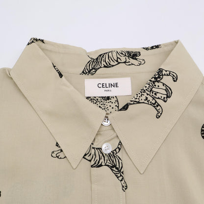 CELINE セリーヌ 【国内正規】2C708362Q フィーラインプリント ルーズテイルコート 半袖シャツ/ トップス 38