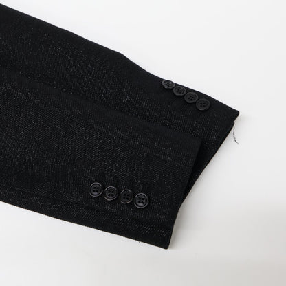 SAINT LAURENT PARIS サンローランパリ ﾌﾞﾗｯｸ 552518 ﾗﾒ ｳｰﾙ ｼﾞｬｹｯﾄ ジャケット 38