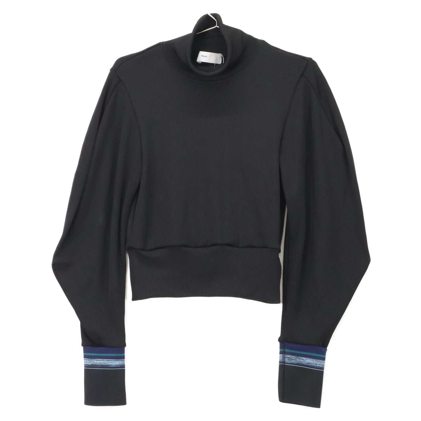 TOGA PULLA トーガプルラ ブラック Glossy rib pullover トップス 38