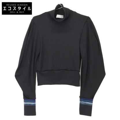 TOGA PULLA トーガプルラ ブラック Glossy rib pullover トップス 38