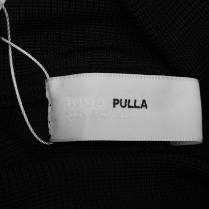TOGA PULLA トーガプルラ ブラック Glossy rib pullover トップス 38