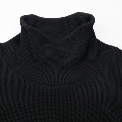 TOGA PULLA トーガプルラ ブラック Glossy rib pullover トップス 38