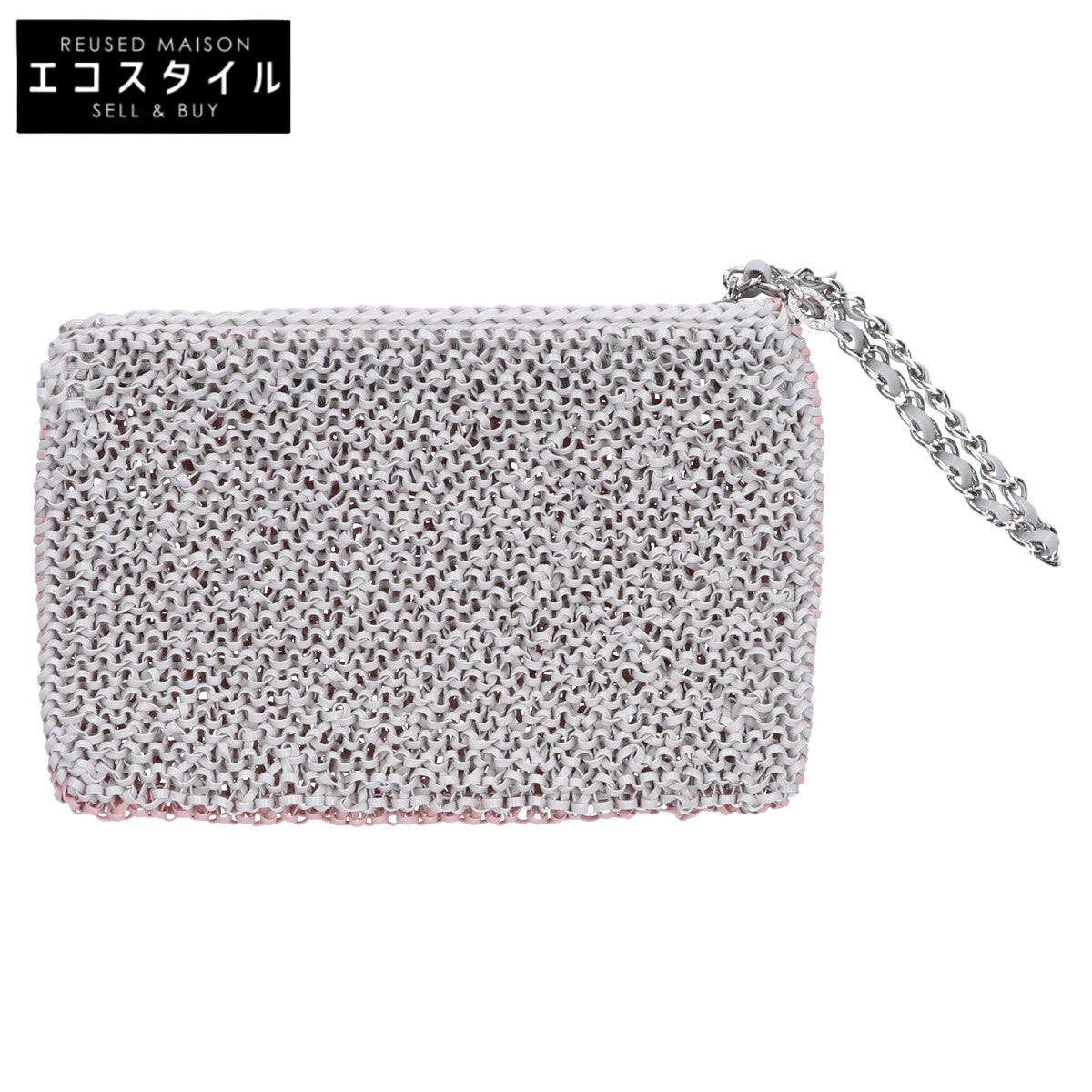 ANTEPRIMA アンテプリマ ﾋﾟﾝｸ×ｸﾞﾚｰ ﾜｲﾔｰ ｸﾗｯﾁﾊﾞｯｸﾞ セカンドバッグ クラッチバッグ