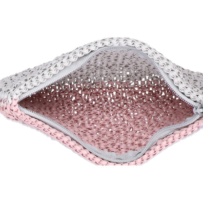 ANTEPRIMA アンテプリマ ﾋﾟﾝｸ×ｸﾞﾚｰ ﾜｲﾔｰ ｸﾗｯﾁﾊﾞｯｸﾞ セカンドバッグ クラッチバッグ