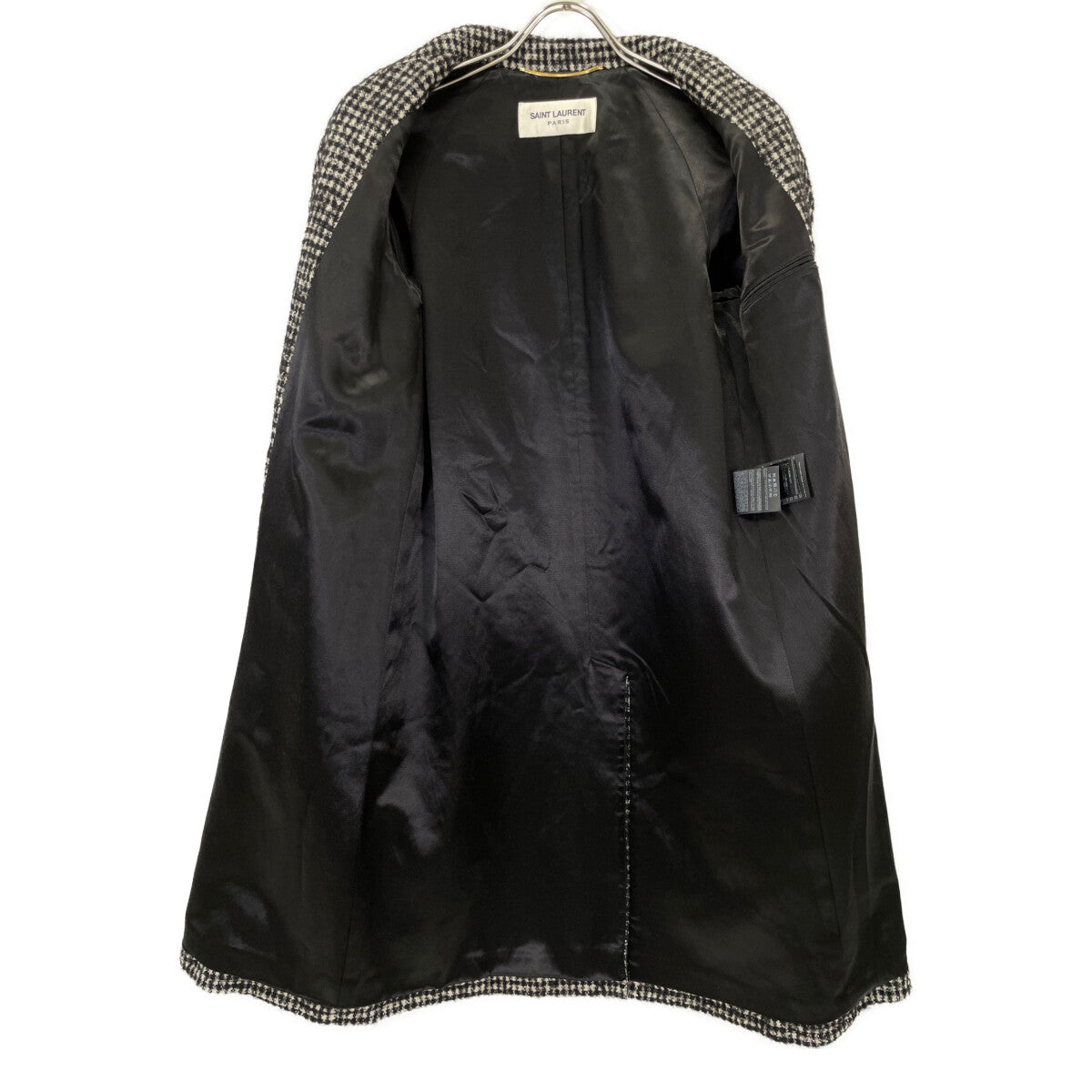 SAINT LAURENT PARIS サンローランパリ 15年製 402944 ﾊｳﾝﾄﾞﾄｩｰｽ ｽﾃﾝｶﾗｰｺｰﾄ コート 34