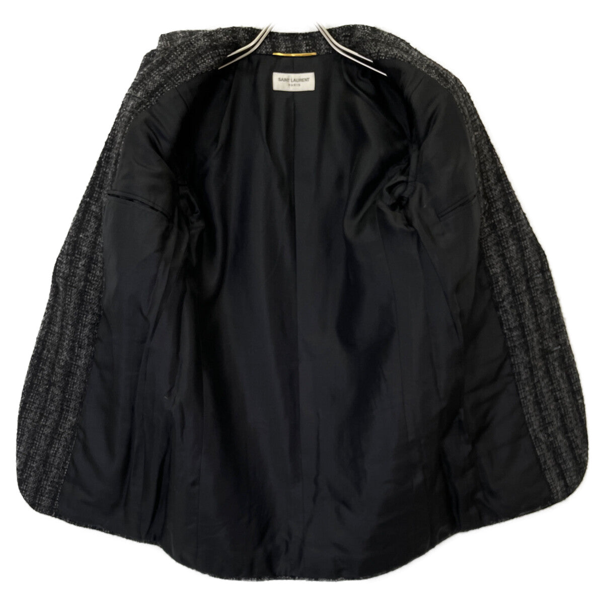 SAINT LAURENT PARIS サンローランパリ 15年製 394625 ﾓﾍｱ ﾃｰﾗｰﾄﾞｼﾞｬｹｯﾄ ジャケット 34