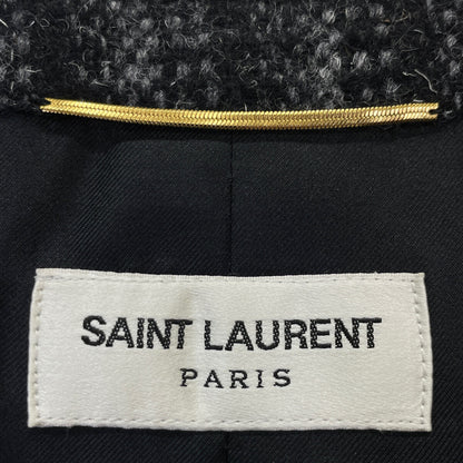 SAINT LAURENT PARIS サンローランパリ 15年製 394625 ﾓﾍｱ ﾃｰﾗｰﾄﾞｼﾞｬｹｯﾄ ジャケット 34
